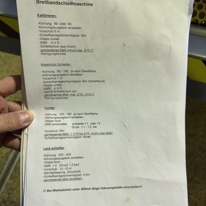 OTT Breitbandschleifmaschine Alphatronic 1380, Holzbearbeitungsmaschinen gebrauchte und neue, Hessen, Höchsmann, Langen